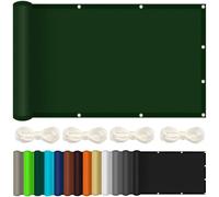 Vela Ombreggiante Rettangolare 5 x 5 m Impermeabile Protezione UV Rettangolare Tenda da Sole Parasole con Occhielli per Esterno Giardino Terrazza, Verde Scuro