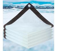 Vela Ombreggiante Rettangolare 7.1 x 3 m Copertura Trasparente Impermeabile, UV 95%, Antistrappo per Intemperie Vela Ombreggiante Impermeabile per Esterno Giardino, Bianco