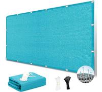Vela Ombreggiante Rettangolare 80 x 880 cm, Traspirante, Permeabile, Protezione Solare, Vele Ombreggianti Rettangolari per Esterno, Giardino, Terrazzo, Balcone, Blu Cielo