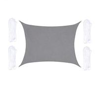 Vela Ombreggiante Rettangolare Impermeabile Tenda Da Terrazzo Resistente Ai Raggi UV For Giardino Piscina Pensilina(Gray,5 * 6m)