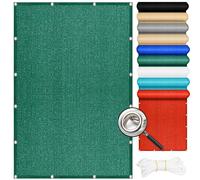 Vela Ombreggiante Rettangolare Tenda 200 x 280 cm, Traspirante HDPE Protezione Uv, Antistrappo, Vela Ombreggiante, Vele Parasole per Giardino, Terrazzo, Balcone, Patio, Verde Scuro