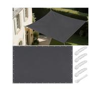 Vela Ombreggiante Rettangolare Tenda da Sole per Esterno Vele Ombreggianti Impermeabile Telo Parasole con Fune Occhiellato Protezione UV Tenda Vela per Giardino Balcone Terrazza 2x6.5M Grigio scuro