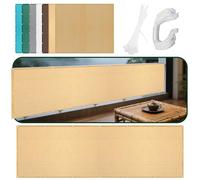 Vela Ombreggiante Tenda 120 x 170 cm Protezione Raggi UV Facile da Installare Rete Ombreggiante Protezione Solare e Uv, Antistrappo per Giardino, Patio, Pergola, Cortile, Color Crema