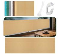 Vela Ombreggiante Tenda 120 x 240 cm Protezione Raggi UV Facile da Installare Rete Ombreggiante Protezione Solare e Uv, Antistrappo per Giardino, Patio, Pergola, Cortile, Giallo sabbia