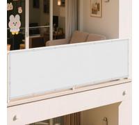 Vela Ombreggiante Tenda 135 x 440 cm Protezione Raggi UV Copertura Antipolvere con Fune e Occhiellato Protezione UV per Giardino, Terrazza e Balcone, Bianco