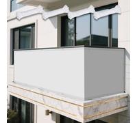 Vela Ombreggiante Tenda 140 x 385 cm 98% Protection Contre Les Rayons UV Panno Ombreggiante Idrorepellente, con Corde di Supporto per Giardino, Terrazza e Balcone, Bianco