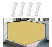 Vela Ombreggiante Tenda 166 x 260 cm Rettangolare 98% Anti-Uv Rete Parasole Vela Ombreggiante Protezione Raggi UV per Balconi per Esterno, Giardino Terrazzo, Color Crema
