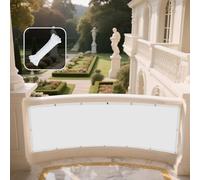 Vela Ombreggiante Tenda 200 x 440 cm Protezione Raggi UV 98% Impermeabile Copertura con Anelli con Occhielli e Fune per Pergolato, Giardino, Balcone, Bianco