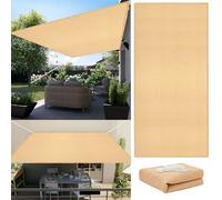 Vela Ombreggiante Tenda 230 x 340 cm Protezione Raggi UV Facile da Installare Tenda Parasole Esterno Protezione Uv, Tessuto 185 G/M² per Giardino, Terrazzo e Piscina, Color Crema
