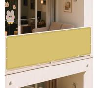 Vela Ombreggiante Tenda 250 x 420 cm Protezione Raggi UV Copertura Antipolvere con Fune e Occhiellato Protezione UV per Giardino, Terrazza e Balcone, Giallo sabbia