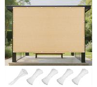 Vela Ombreggiante Tenda 290 x 460 cm Protezione Solare Raggi UV Rettangolare Telo Ombra Protezione Raggi UV Poliestere Antistrappo per Terrazza Giardino Balcone Campeggio, Giallo sabbia