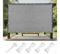 Vela Ombreggiante Tenda 350 x 350 cm Protezione Solare Raggi UV Rettangolare Telo Ombra Protezione Raggi UV Poliestere Antistrappo per Terrazza Giardino Balcone Campeggio, Grigio Chiaro