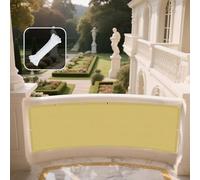 Vela Ombreggiante Tenda 480 x 490 cm Protezione Raggi UV 98% Impermeabile Copertura con Anelli con Occhielli e Fune per Pergolato, Giardino, Balcone, Giallo sabbia