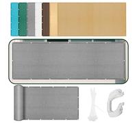 Vela Ombreggiante Tenda 549 x 603 cm Poliestere Traspirante Traspirante Rete Termica Antipolvere Protezione Antivento per Esterno, Giardino, Terrazzo, Balcone, Grigio Chiaro