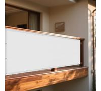 Vela Ombreggiante Tenda 70 x 160 cm Anti UV 98% Parasole Vela Ombreggiante Antivento Protezione Raggi UV con Fune e Occhiellato per Esterno, Balconi, Giardino, Terrazza, Bianco