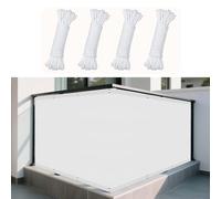 Vela Ombreggiante Tenda 86 x 280 cm Rettangolare 98% Anti-Uv Rete Parasole Vela Ombreggiante Protezione Raggi UV per Balconi per Esterno, Giardino Terrazzo, Bianco