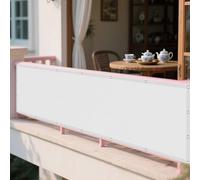 Vela Ombreggiante Tenda a Vela 144 x 340 cm Anti UV 98% Parasole Tenda Ombreggiante Impermeabile Protezione Anti Raggi UV e Impermeabile per Serre Carport Piscine Cortili, Bianco