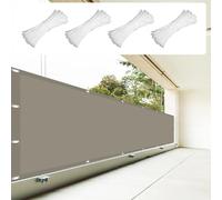 Vela Ombreggiante Tenda a Vela 3 x 3.8 m Protezione Raggi UV 98% Tela Ombreggiante Protezione Raggi UV Poliestere Antistrappo Balcone, La Terrazza e Il Giardino, Cachi