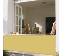 Vela Ombreggiante Tenda a Vela 390 x 555 cm Protezione Raggi UV 98% Rete Ombreggiante con Occhielli Antipolvere Protezione Antivento per Giardino, Patio, Pergola, Cortile, Giallo sabbia