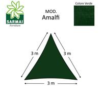 Vela ombreggiante tenda da sole telo Amalfi Positano TRIANGOLARE 3x3x3 5x5x5 m