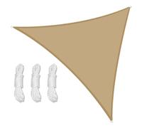 Vela Ombreggiante Tenda parasole impermeabile pesante, copertura trilaterale/triangolare for giardino, cortile, auto, rete estiva(SAND,500x500x500CM)