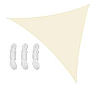 Vela Ombreggiante Tenda parasole impermeabile pesante, copertura trilaterale/triangolare for giardino, cortile, auto, rete estiva(BEIGE,500x500x500CM)