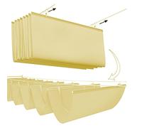 Vela ombreggiante traspirante retrattile 98% protezione UV baldacchino 185 g/m² HDPE ombreggiante per giardino, patio, piscina, beige con ferramenta 0,8 x 6 m