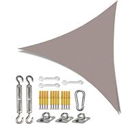 Vela ombreggiante triangolare 15x15x15 piedi, tenda da sole impermeabile per esterni, include kit di installazione, tenda parasole resistente all'acqua per patio, giardino, cortile, facile da installa