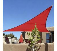 Vela Ombreggiante Triangolare 2x2x2m, 3x3x3.0m, 5x5x5m, Tenda a Vela per Esterno, Protezione Raggi UV Traspirante Vele Parasole da Giardino per Esterno Terrazza Patio(Red,3x3x3.0m)