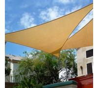 Vela Ombreggiante Triangolare 2x2x2m, 3x3x3.0m, 5x5x5m, Tenda a Vela per Esterno, Protezione Raggi UV Traspirante Vele Parasole da Giardino per Esterno Terrazza Patio(Beige,3x3x3.0m)