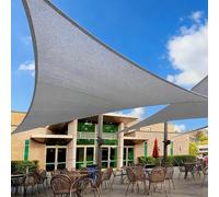 Vela Ombreggiante Triangolare 2x2x2m, 3x3x3.0m, 5x5x5m, Tenda a Vela per Esterno, Protezione Raggi UV Traspirante Vele Parasole da Giardino per Esterno Terrazza Patio(Grey,2x2x2m)