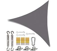 Vela ombreggiante triangolare 7x7x7 piedi, tenda da sole impermeabile per esterni, include kit di installazione, tenda da sole resistente all'acqua per patio, giardino, cortile, facile da installare