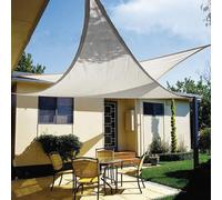 vela OMBREGGIANTE triangolare Bianca 3x3x3mt - giardino telo copertura tenda