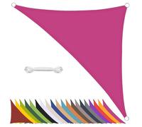 Vela Ombreggiante Triangolare Impermeabile Tenda da Sole da per Giardino Esterno con Corda Blocca il 95% dei Raggi UV, Tende Vela Parasole per Terrazza Balcone-rose red||5x5x7m