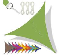 Vela ombreggiante triangolare, protezione UV al 95%, impermeabile, per giardino, balcone, terrazza, con corda, 5 x 5 x 5 m, soluzione parasole per esterni