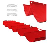Vela Ombreggianti Onda Retrattile Tenda da Sole per Vele Ombreggiante Impermeabile Telo Parasole con Occhiellato Protezione UV al 95% Tenda Vela per Esterno,Giardino,Terrazzo (Red,1x8M)