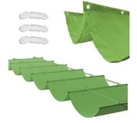 Vela Ombreggianti Onda Retrattile Tenda da Sole per Vele Ombreggiante Impermeabile Telo Parasole con Occhiellato Protezione UV al 95% Tenda Vela per Esterno,Giardino,Terrazzo (Green,1.2x4.5M)