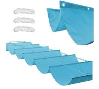 Vela Ombreggianti Onda Retrattile Tenda da Sole per Vele Ombreggiante Impermeabile Telo Parasole con Occhiellato Protezione UV al 95% Tenda Vela per Esterno,Giardino,Terrazzo (Sky blue,1.2x4.5M)