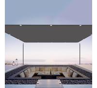 Vela - Ombrellone parasole da 280 x 280 cm, protezione dai raggi UV, frangivento, tenda per la privacy, per campeggio all'aperto, tessuto pesante, con occhielli e lacci, colore antracite