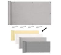 Vela Parasole- 0.75x1M Grigio chiaro - Telo Impermeabile con Occhielli - Vela Ombreggiante, Copertura per Pergola e Balcone, Schermo per Privacy con Protezione UV - per Portici, Terrazze e Patii