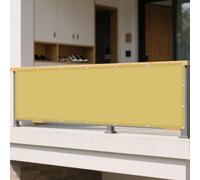Vela Parasole 1.3 x 3 m Protezione Solare Tenda da Sole Parasole Robusto e Stabile per Esterno, Giardino e Terrazza, Piscina, Giallo sabbia