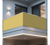 Vela Parasole 1.4 x 2.8 m Resistente Ai Raggi UV Telo Parasole per Esterni Senza Foratura per Balcone Patio Giardino Esterno Terrazza, Giallo sabbia