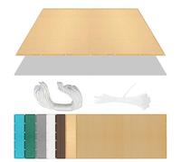 Vela Parasole 1.4 x 3.1 m Protezione UV 98% Vela Ombreggiante Antivento con Occhielli Fascette Installazione Facile Balcone, La Terrazza e Il Giardino, Color Crema