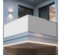 Vela Parasole 1.4 x 6.5 m Resistente Ai Raggi UV Telo Parasole per Esterni Senza Foratura per Balcone Patio Giardino Esterno Terrazza, Bianco