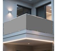 Vela Parasole 1.6 x 6.5 m Resistente Ai Raggi UV Telo Parasole per Esterni Senza Foratura per Balcone Patio Giardino Esterno Terrazza, Grigio Chiaro
