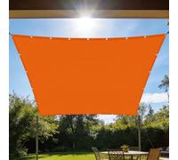 Vela Parasole 100 x 200 cm Protezione Raggi UV Tenda a Vela Parasole Occhielli e Corda per Esterno, Giardino e Terrazza, Piscina, Arancione