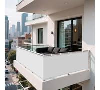 Vela Parasole 102 x 272 cm Protezione Raggi UV Tenda Parasole Esterno Impermeabile, con Corde di Supporto Ideali per Cortile Patio e Campeggio, Bianco