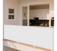 Vela Parasole 108 x 140 cm Protezione Raggi UV e Impermeabile Vela Ombreggiante Antivento Protezione Rettangolare Parasole Anti UV per Esterni per Giardino, Balcone, Bianco