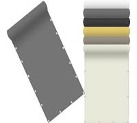 Vela Parasole 120 x 505 cm Rete Ombreggiante da Giardino Antivento Protezione UV Antipioggia Riduce Le Radiazioni per Esterno, Giardino, Grigio Chiaro