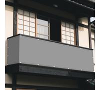 Vela Parasole 135 x 200 cm Protezione in Impermeabile Tenda da Sole Robusto e Stabile per Esterno, Giardino, Terrazza, Balcone, Piscina, Patio, Grigio Chiaro